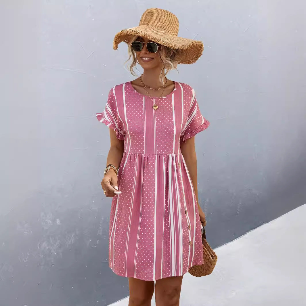 2024 Spring and Summer New Products Hot Sale Round Neck Dress