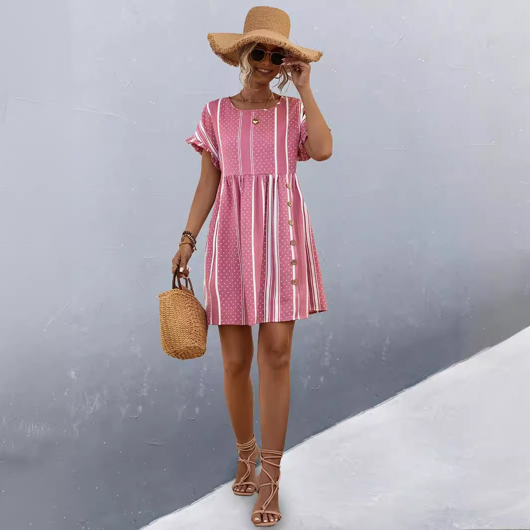 2024 Spring and Summer New Products Hot Sale Round Neck Dress