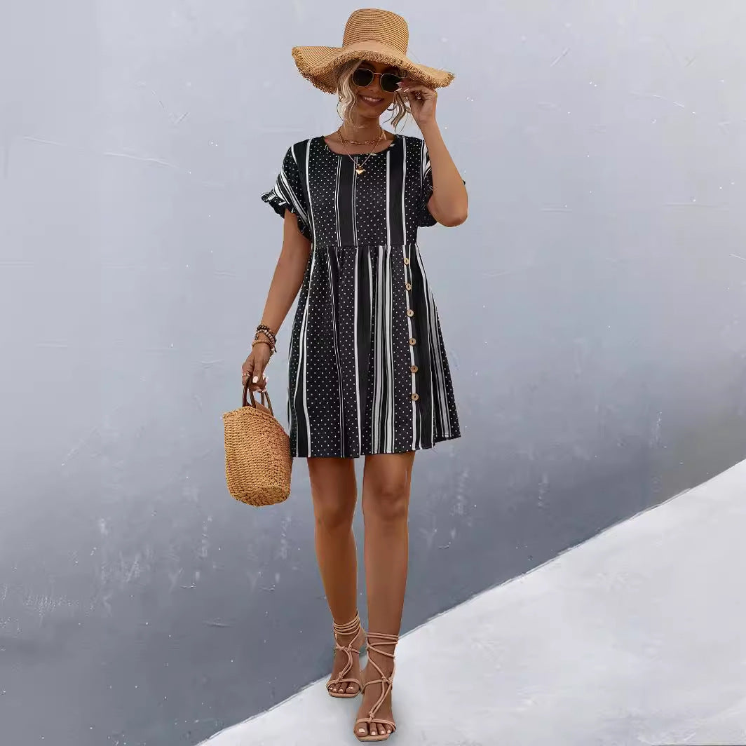 2024 Spring and Summer New Products Hot Sale Round Neck Dress