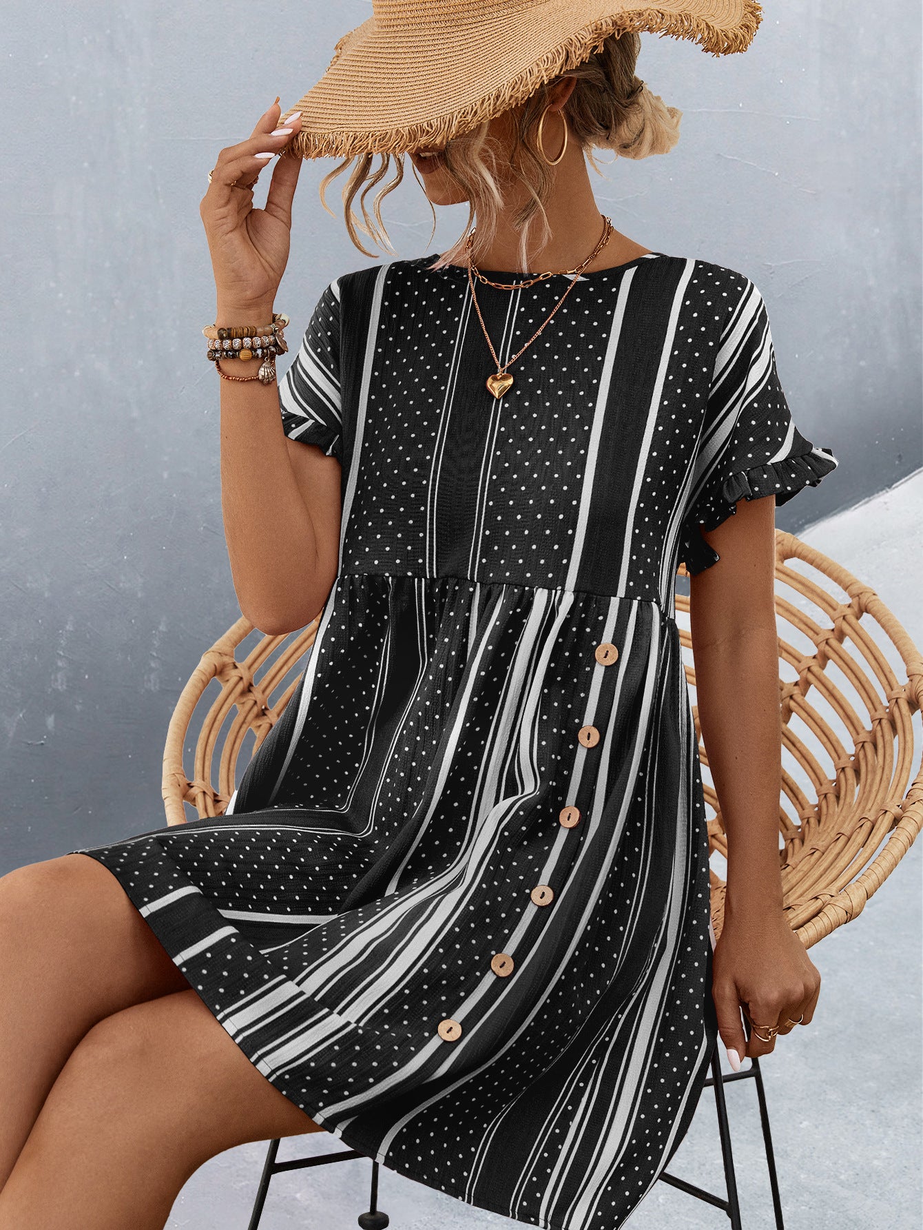 2024 Spring and Summer New Products Hot Sale Round Neck Dress