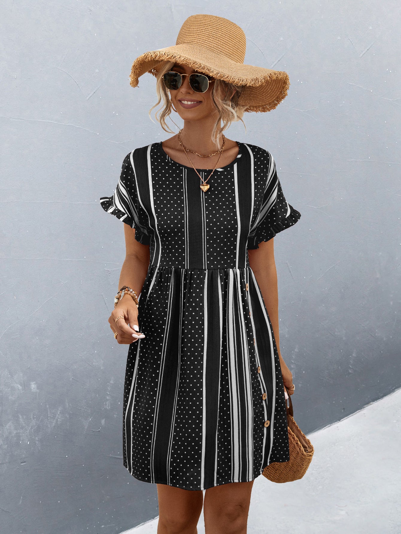 2024 Spring and Summer New Products Hot Sale Round Neck Dress