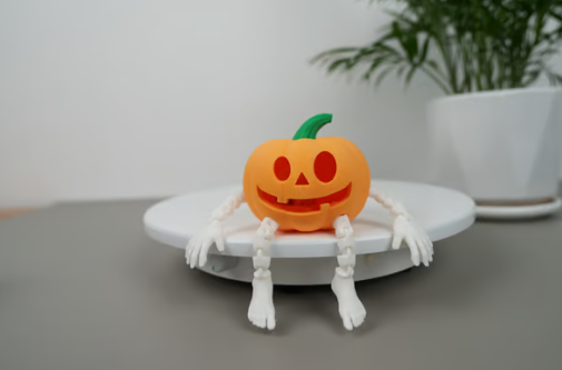 🎃Śliczna Halloweenowa lampa w kształcie dyni z artykulacją💡