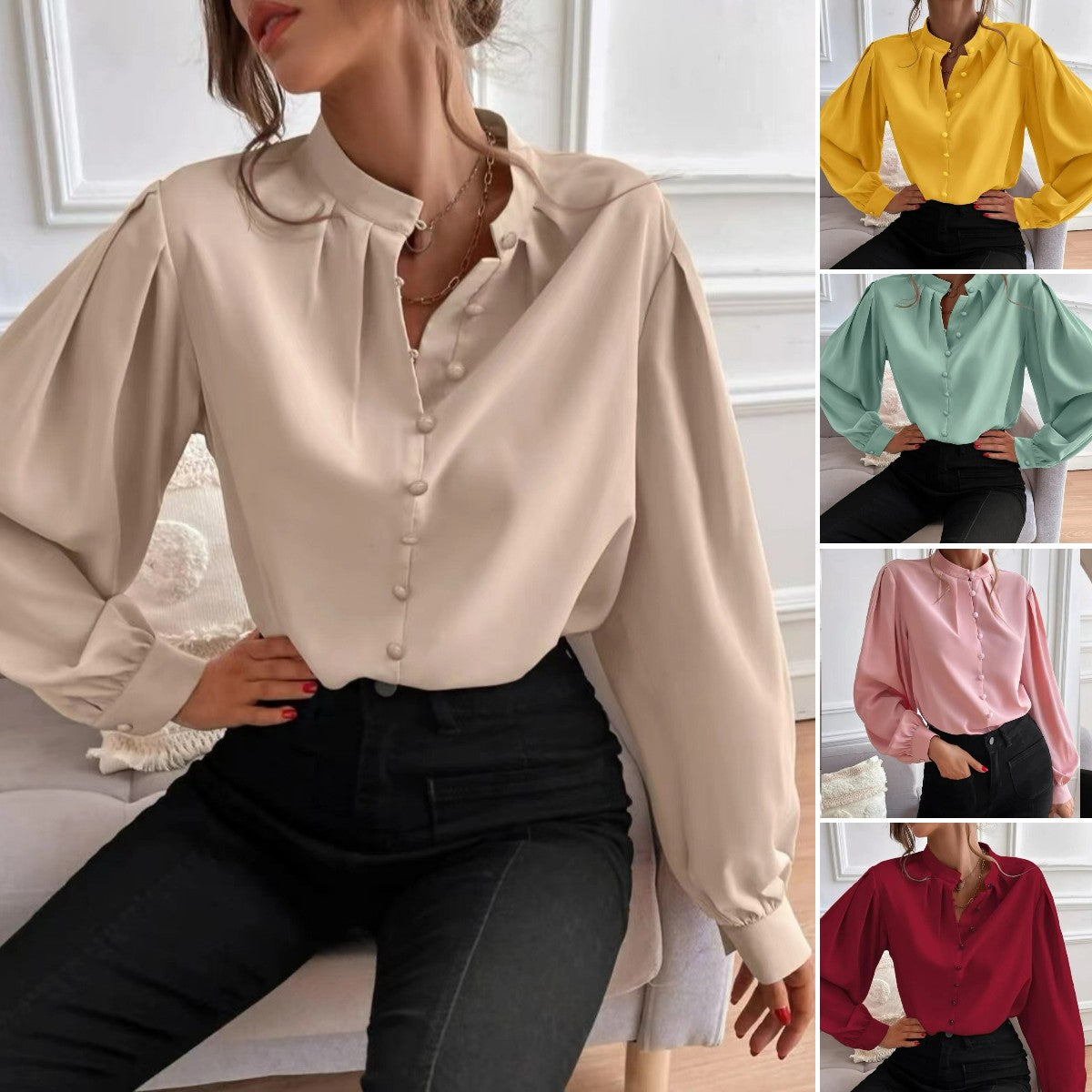 👚 Elegancki top z luźną bluzką z klapami