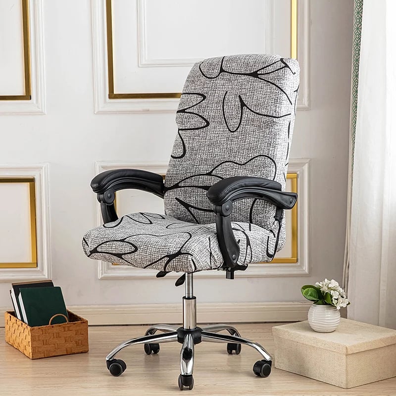 One Piece Printed Office Chair Cover