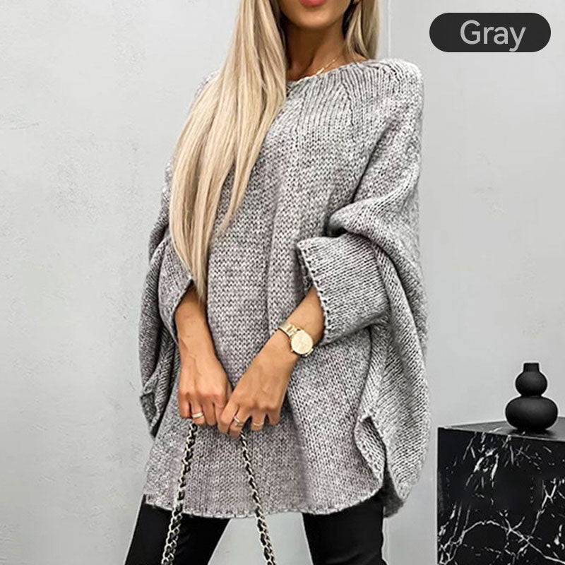 💝Elegancki sweter damski z dzianiny z pelerynką