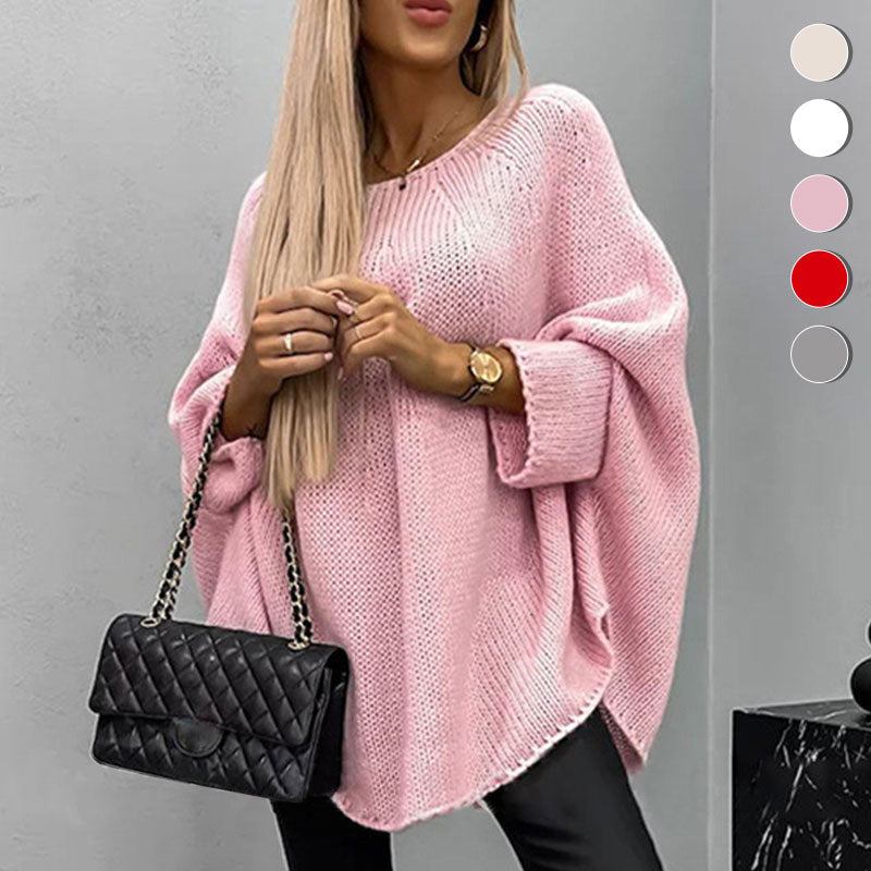 💝Elegancki sweter damski z dzianiny z pelerynką