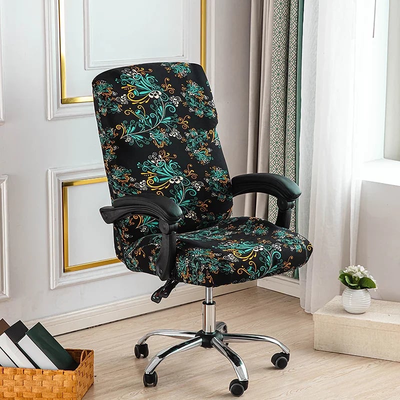 One Piece Printed Office Chair Cover