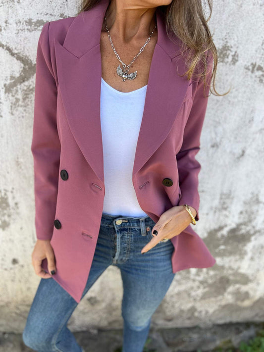 Women's Lapel Long Sleeve Casual Suit Jacket