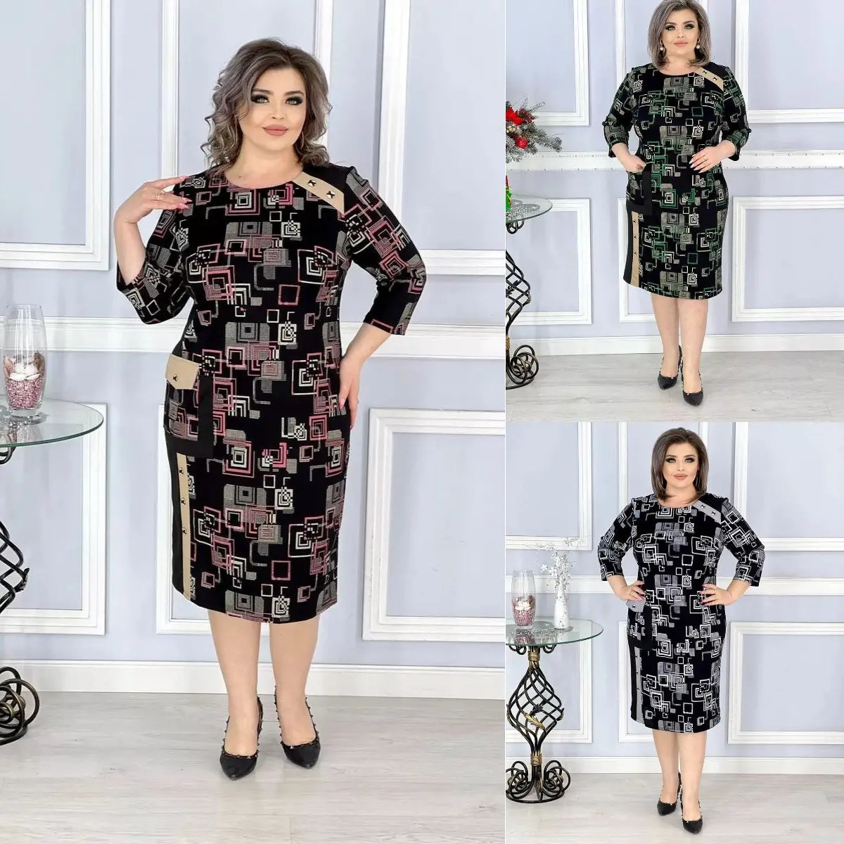 🍑😍【S-5XL】Rochie fermecătoare de toamnă de mărime mare