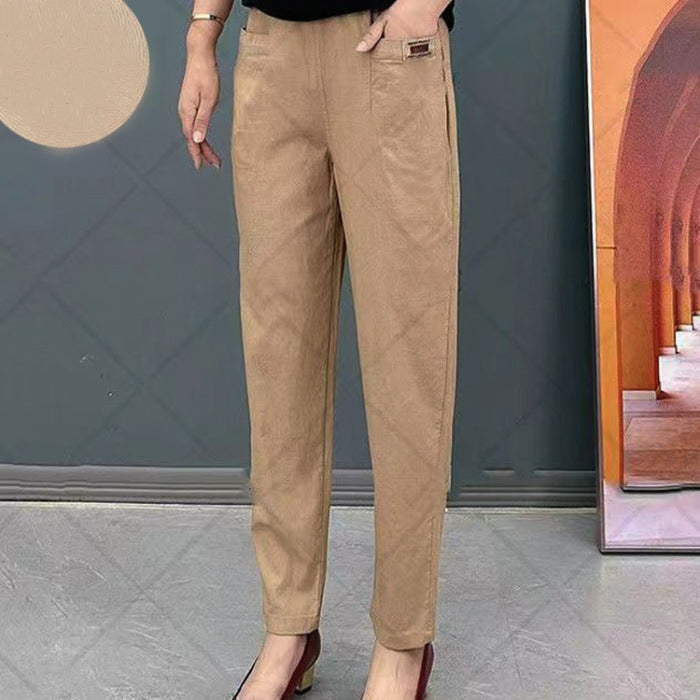 ✨️☁️LAST DAY SALE 49% OFF✨️☁️Women's Elastic Waist Cotton Pants