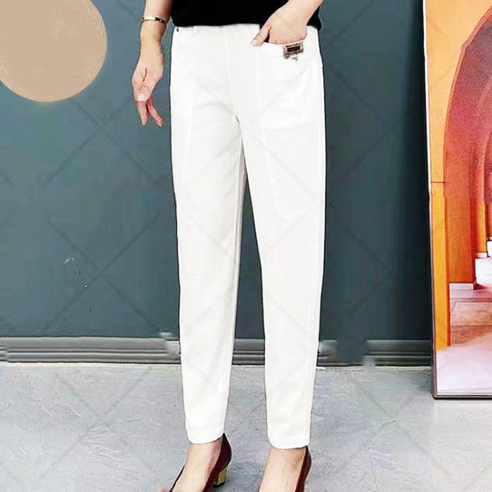 ✨️☁️LAST DAY SALE 49% OFF✨️☁️Women's Elastic Waist Cotton Pants