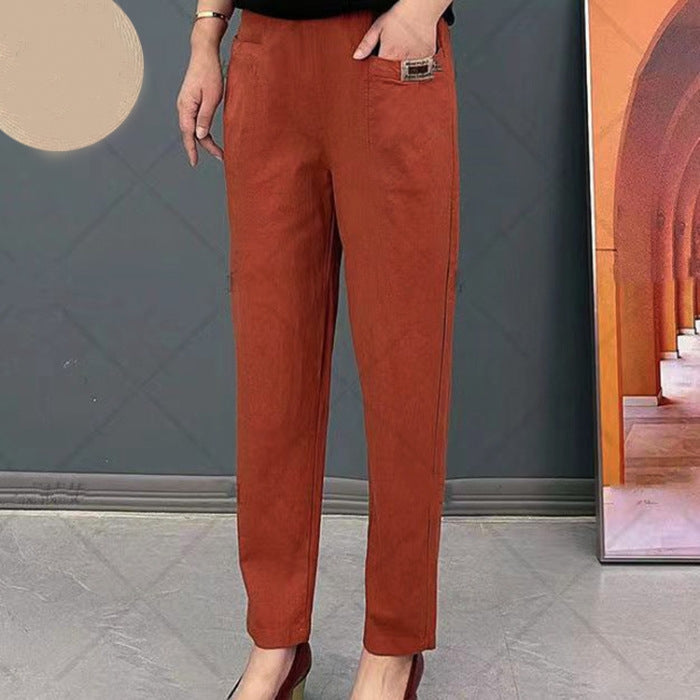 ✨️☁️LAST DAY SALE 49% OFF✨️☁️Women's Elastic Waist Cotton Pants